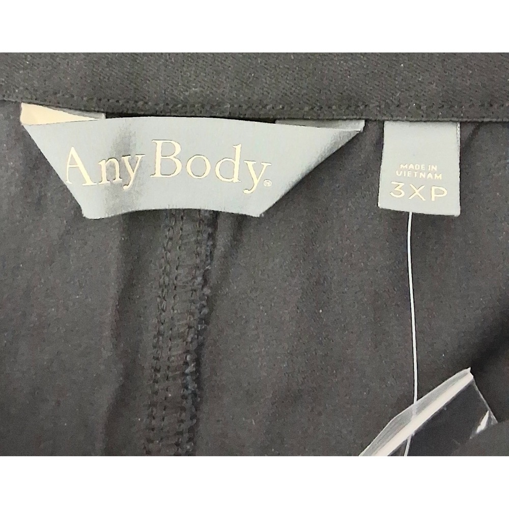 AnyBody Pants Women's Size 3XP Black All-Stretch Twill Wide Leg Cropped NEW - Picture 4 of 12